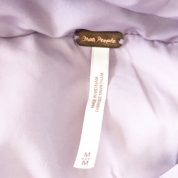 NWT Free People Hailey puffer coat lilac hooded - Picture 6 of 7